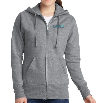 Solve - Ladies Core Fleece Full Zip Hooded Sweatshirt Thumbnail